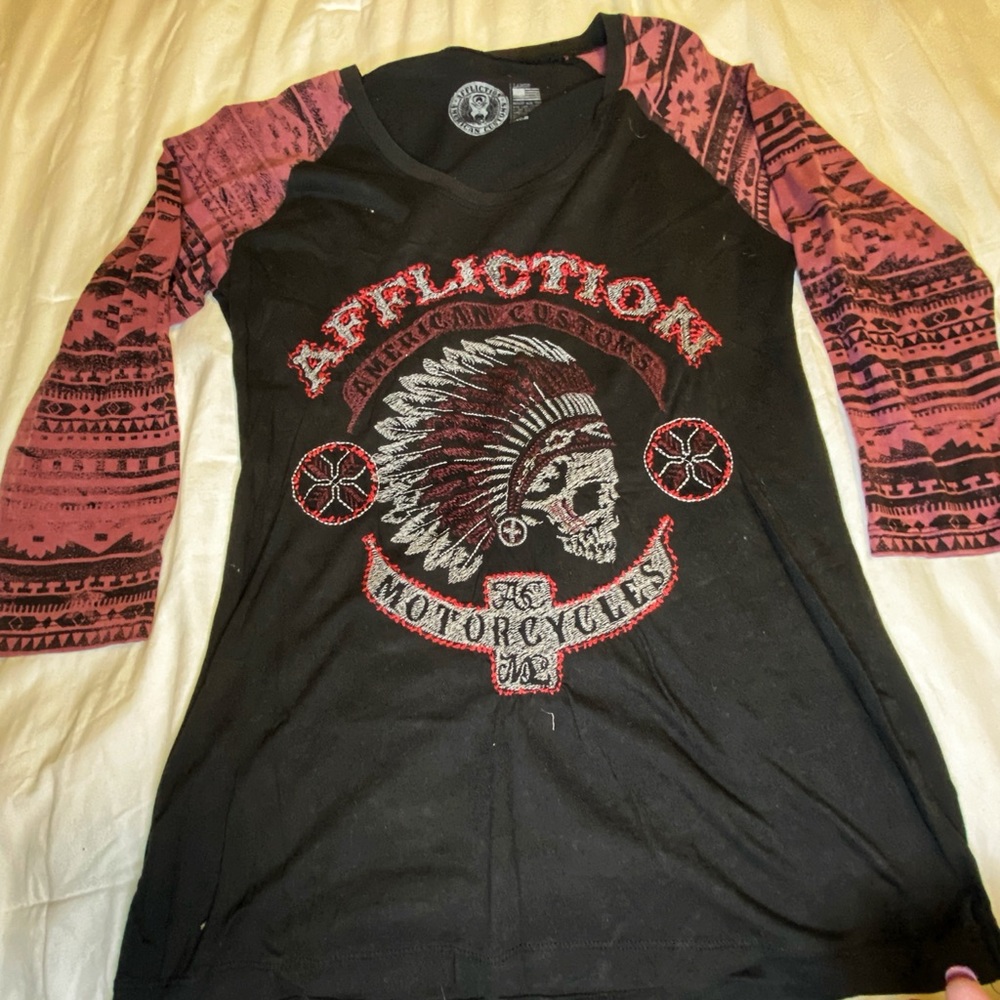 Affliction - Size Large Ladies Short Sleeve